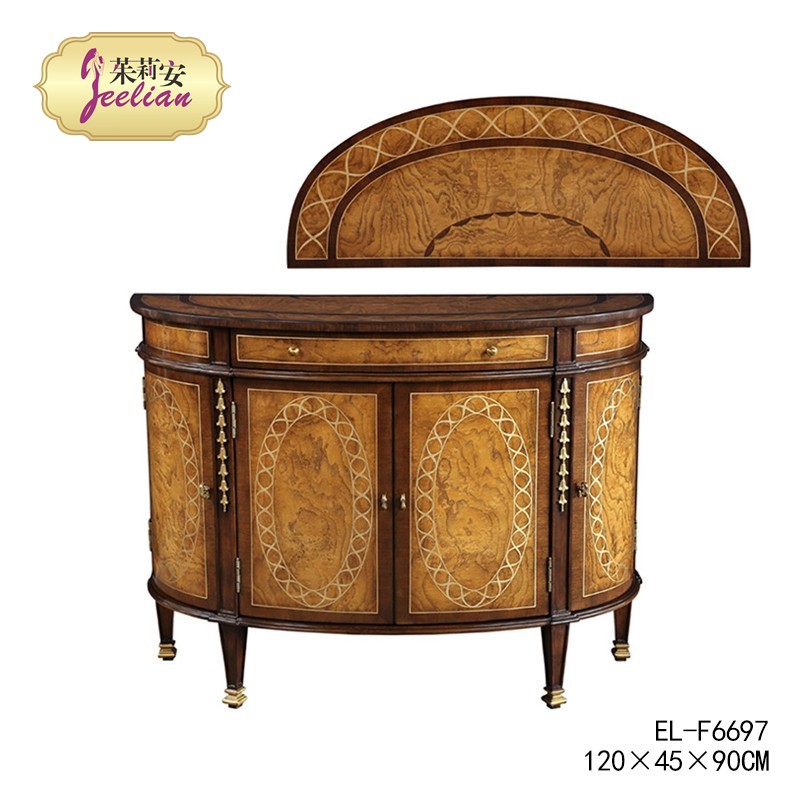 Eurostyle style countryside retro flower Zhangmu leather Xueanguan cabinet parquet with luxurious and luxurious closing cabinet Alexander cabinet