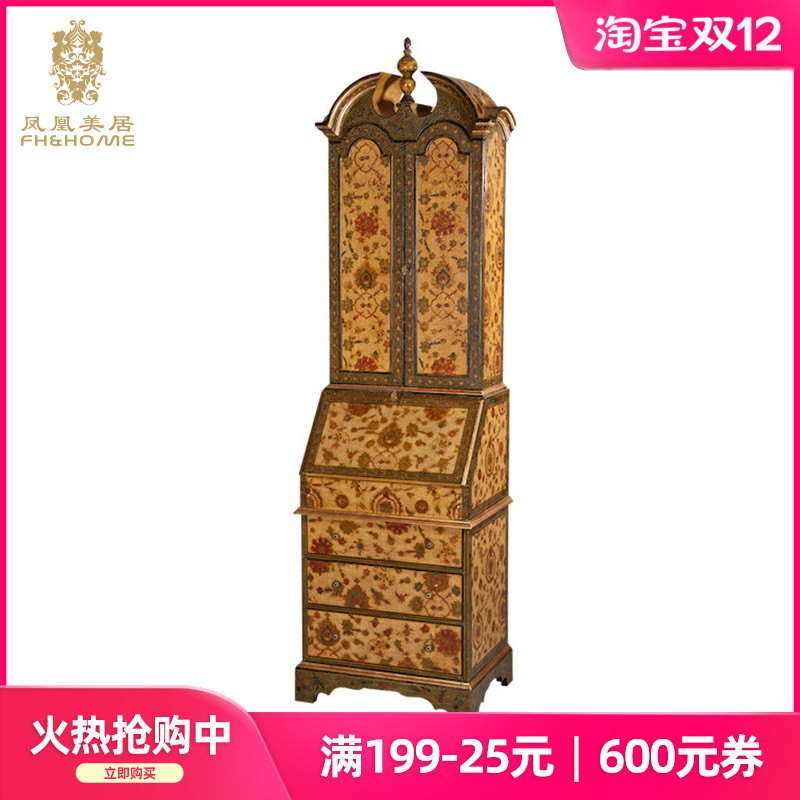Phoenix Meiju French American Country Do Old Kale Retro Heavy Industry Painted Birch Wood Wine Cabinet Eagle Head Cabinet