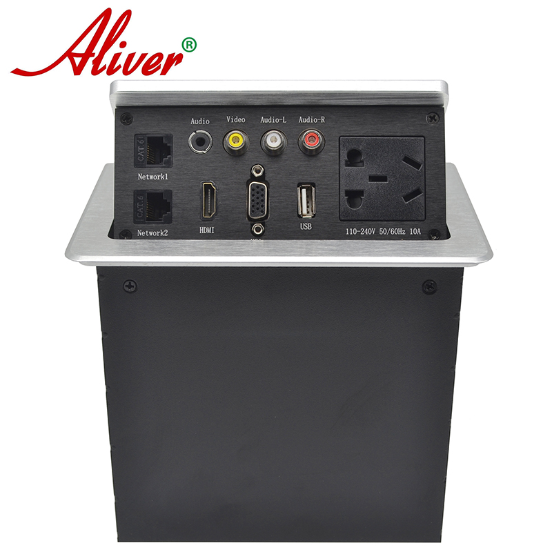 Aliver pop-up desktop socket AY-901 multifunction multimedia multipurpose information box 175 * 130mm