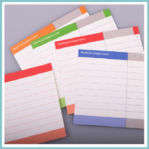 Double-sided 100 (4 colors) Dutch white card color INDEX CARDS word card INDEX Classification Card
