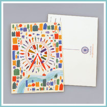 1 Zhang Liang film version British travel postcard London Eye foreign hand-painted decorative painting double-sided color