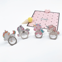 Creative mobile phone ring buckle Unicorn cartoon cute bracelet buckle bracket Desktop paste fall bracket female custom