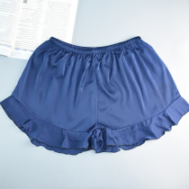 Yayuxin pajama pants women Summer short season Silk thin solid color increase short sleep Ice Silk Loose home pants women Summer