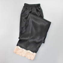 Yaxin ankle-length pants silk pajama pants women thin spring summer ice Silk Air conditioning pants lace home pants women