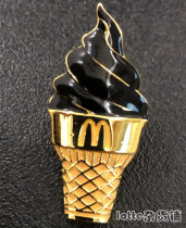 McDonald's Dark Chocolate Cylinder Ice Cream Style Pins McDonald's Ice Cream Crest Pin Collar