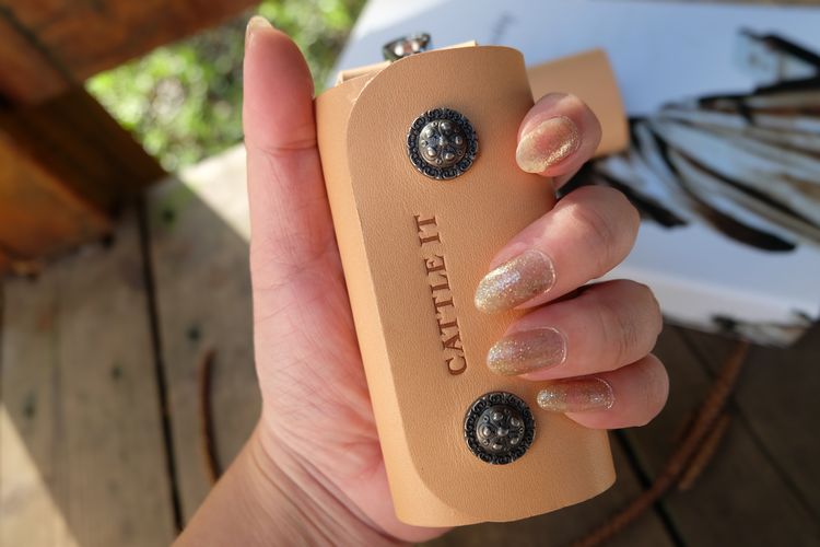 Handmade da thực vật da rám nắng da bò da retro gốc nam và nữ lớp đầu treo thắt lưng túi khóa ví móc chìa khóa giá rẻ