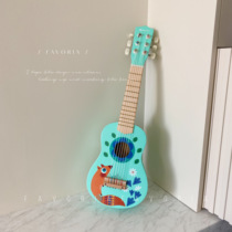 Favoria Han ins wooden simulation children's small guitar ukulele boys and girls musical instrument six string toy gift