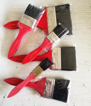 Red handle black hair paint brush pig hair brush 1 inch 1 inch 1 5 inch 2 inch 2 5 inch 3 inch 4 inch 5 inch
