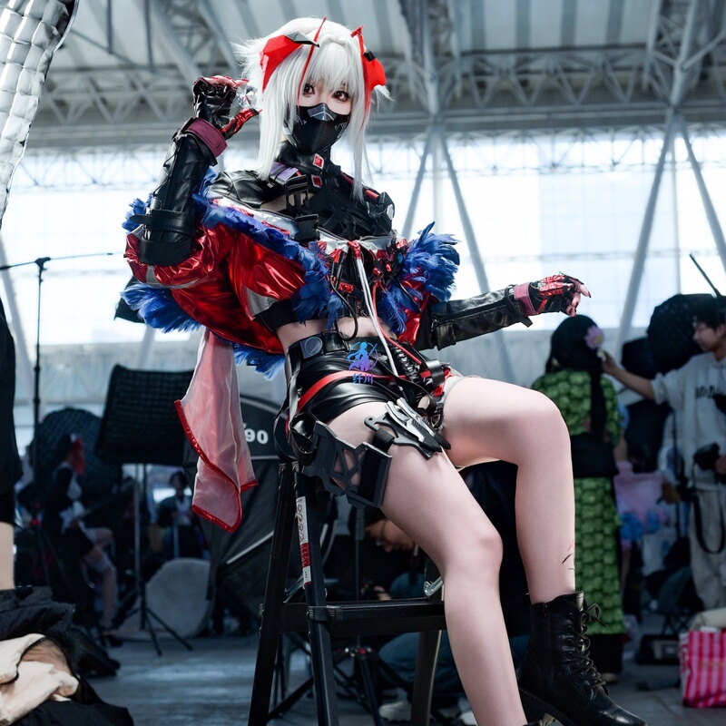 Delta Operation Cos Mai Xiaowen Collaboration Cos Costume Red Leather W Veshdale Arknights Cosplay Costume