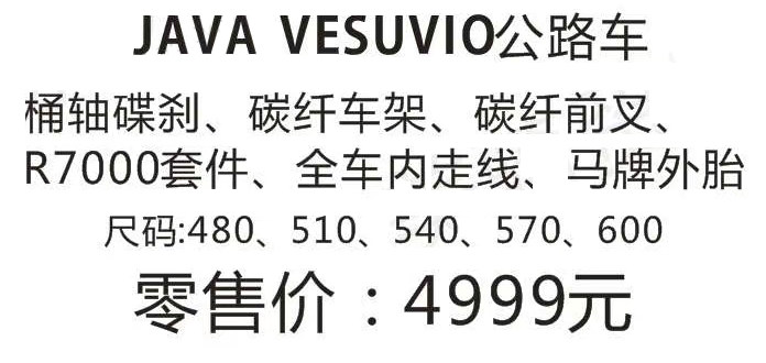 шоссейный велосипед 佳沃java vesuvio维苏威公路车自行车碳纤维碟刹22速竞赛爬坡车