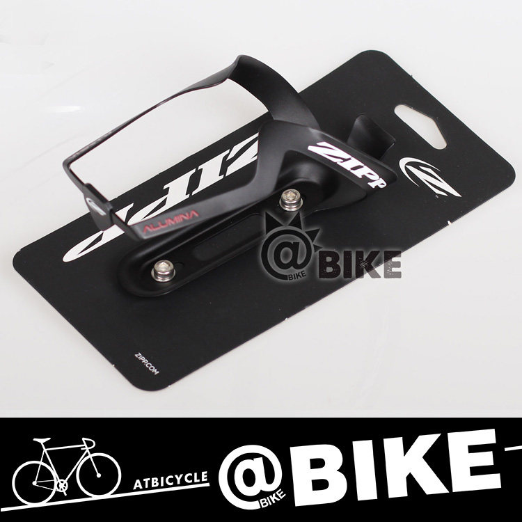@BIKE Licensed ZIPP Alumina Aluminum Alloy Silver Black Water Bottle Cage Ultra Light