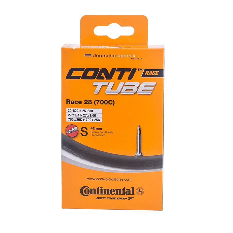 Камера велосипедная @bike 马牌 continental 内胎 700*23c 法嘴 race 28 s42 盒装