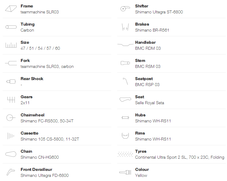 шоссейный велосипед @bike 正品行货 bmc slr03 ut 套件 整车 环法