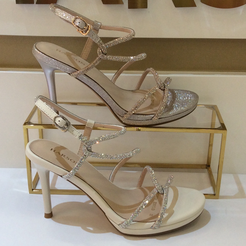 Harson Genuine Summer Hm267123 High Stiletto Open-Toe Rhinestone Elegant Women's Sandals Hm256019