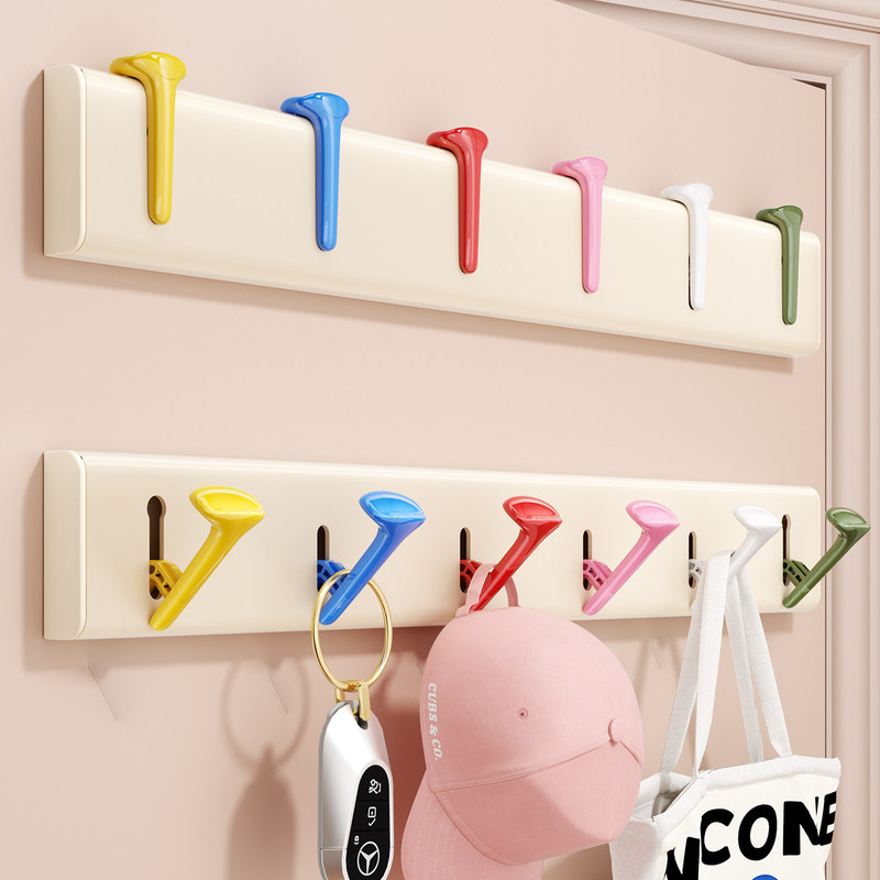 Dopamine-Style Adhesive Hooks for Bathroom, Bedroom, Entryway, No-Drill, Strong Load-Bearing Hooks for Clothes and Hats