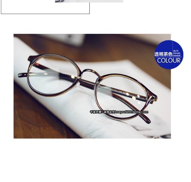 Phiên bản Hàn Quốc của kính gọng tròn retro mẫu nữ dễ thương thủy triều khung phẳng nam siêu nhẹ cá tính có thể được trang bị kính cận thị kính cận thời trang