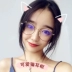 Net red ins cat tai kính gọng kính tròn nữ phiên bản Hàn Quốc của gương phẳng thủy triều phong cách Harajuku khung mắt ulzzang kính thời trang nam Kính khung