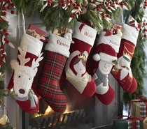 Velveteen Christmas stockings Christmas gifts Christmas decorations Christmas Santa Claus gift bags embroidered names