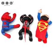 Trang trí mái xe búp bê xe hơi bên ngoài Spider-Man phụ kiện xe Superman Ninja búp bê từ tính đuôi xe - Truy cập ô tô bên ngoài