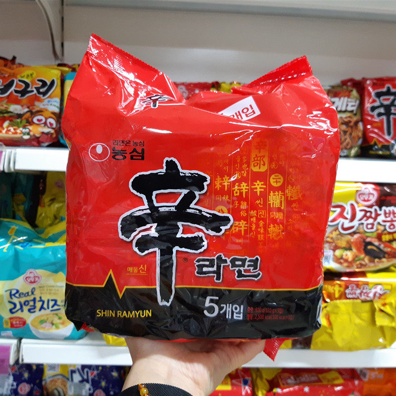 South Korean agritoury classic Simla noodles 120g bagged spicy-flavor soup hotpot cooking pasta noodles