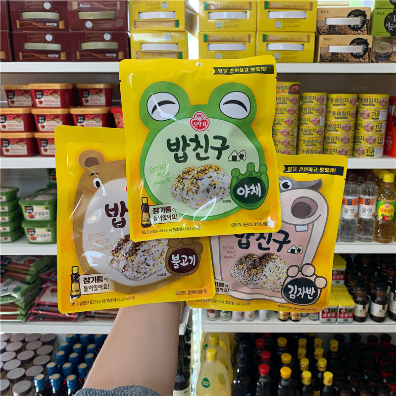 The owner recommends Korean imported tumbler rice friend 36g bibimbap material 3 flavors with sesame oil rice companion