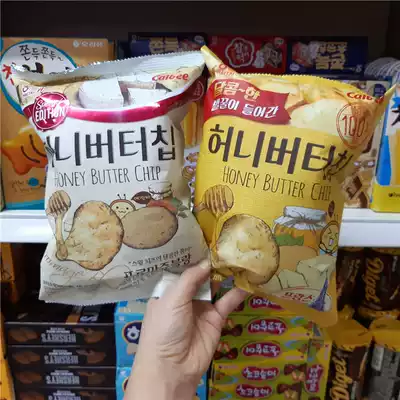South Korea imported Haitai honey cream potato chips 60g net laterite potato chips crispy potato chips sweet snacks