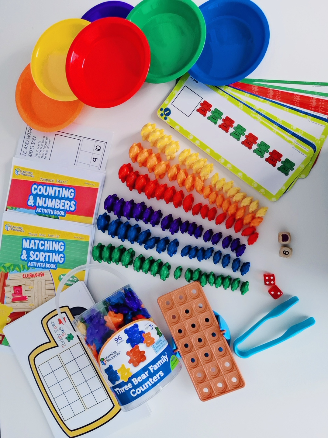 LR Rainbow Bear counting toys Learning Resources Rainbow Bear weight teaching aids Math enlightenment