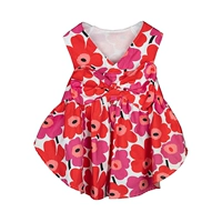 Большой цветочный бюстгальтер и спина красная