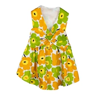 Большой цветок бюстгальтер и спина юбки желтая