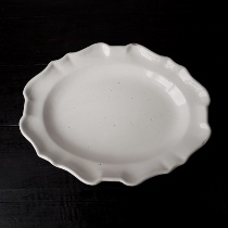 SOLD OUT Vintage Middle-aged French Moustiers Oval Plate