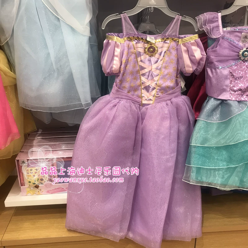 Thượng Hải Disney nội địa Mua Rapunzel Princess Le Pei Girls Performance Dress Quần áo Váy công chúa Váy - Váy trẻ em