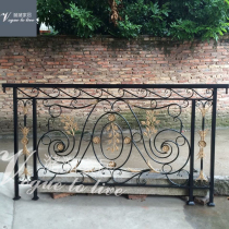 Hot sale European Wrought iron fence Stair handrail Villa fence Fence fence Terrace stairs Solid wood corridor