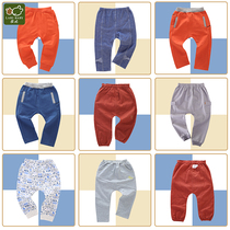 Rabbi official flagship spring and autumn baby clothes boys sports corset trousers baby casual denim pants