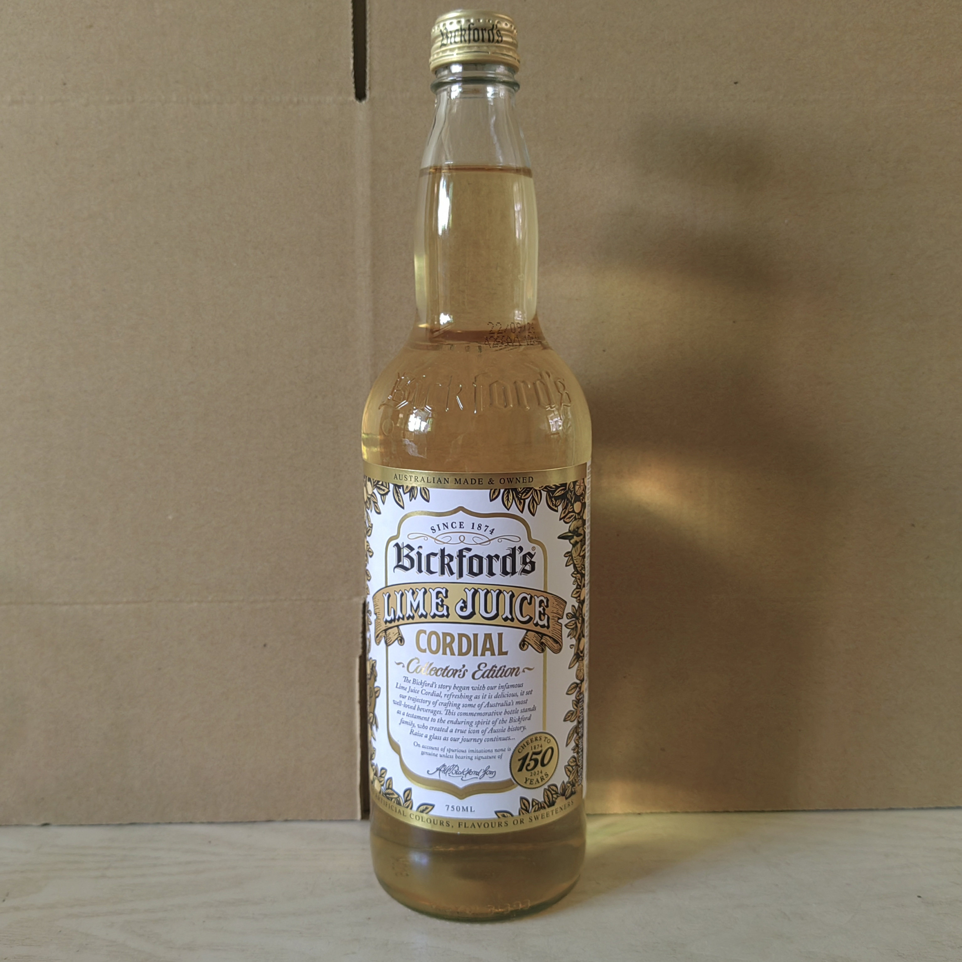 代购澳洲Bickford's百客福LIME JUICE天然青檸濃縮果汁飲品