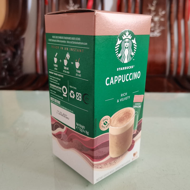 American Starbucks Caramel Cappuccino Italian Foam Instant American Coffee