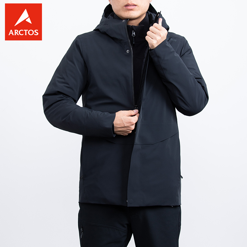 ARCTOS Extreme Stars Outdoor Business Submachine Clothing Down jacket Men's mid-length version waterproof windproof 700 puny goose down