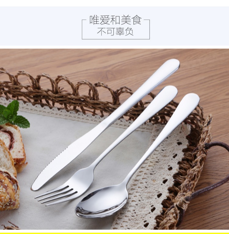 Tây dao và nĩa hai món ăn gia đình châu Âu lưới bộ đồ ăn đỏ đầy đủ ăn bít tết dao nĩa muỗng phù hợp với ba mảnh dĩa sứ