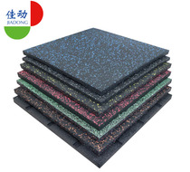 New gym color-point composite floor tile equipment buffer rubber waterproof floor bumper dumbbell training area shock absorption mat