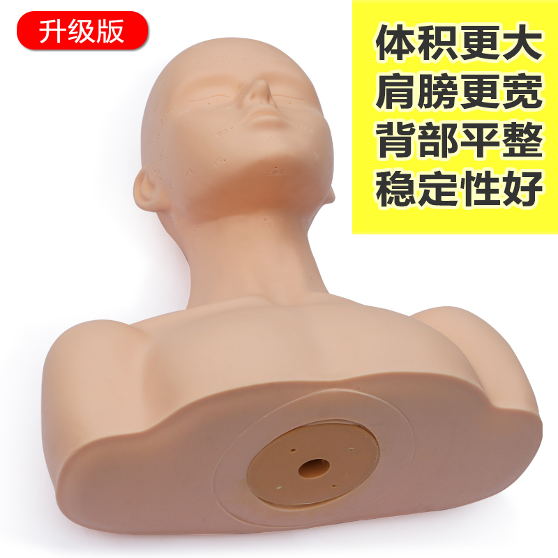 Skin manager head model beauty salon Face engraving acupressure techniques practice Dummy head model head female with shoulders