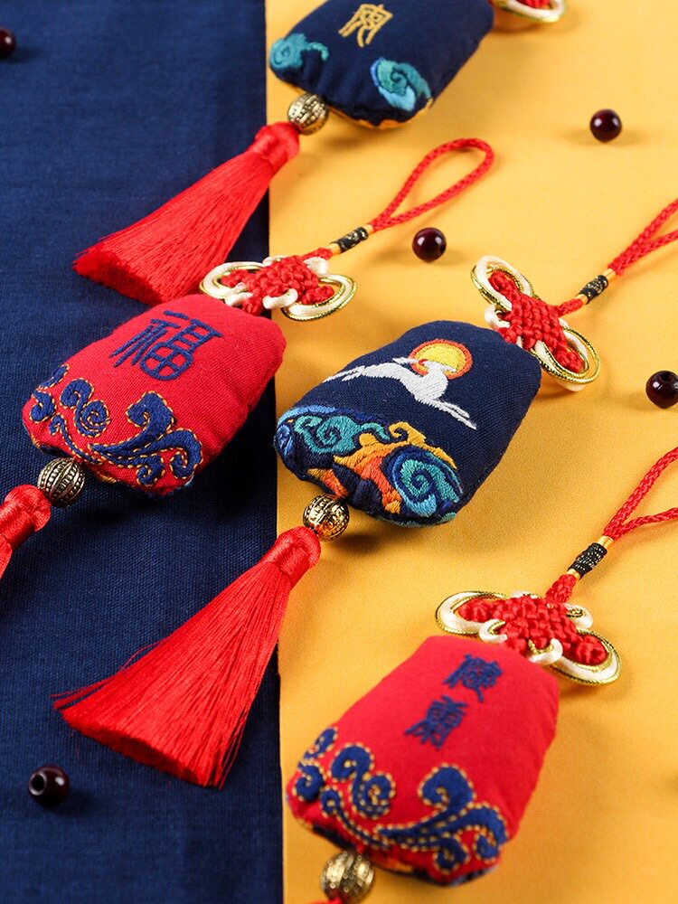 Embroidery diy handmade embroidery cars hanging pieces of bag package couple hanging