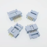 Кремово-белый DC3-2,54 мм позолоченный простой разъем для сварки печатной платы, прямой изогнутый штифт, прижимной кабель, штекер FC