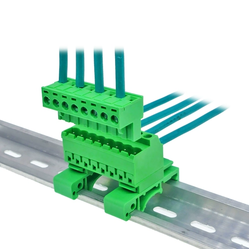 2ЭДГ-УВК-5,08мм, бессварная направляющая, монтажная клеммная колодка, стыковочная розетка, вилка 2ЭДГК, полный комплект