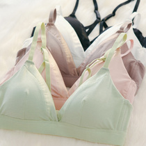 Ultra-thin French triangle cup without steel circle bra Modal small chest gathering side female sports underwear