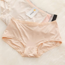 Summer slim one-piece unscarred mid-waist lady Sexy little underpants Modale bag hip mid-waist triangular pants breathable