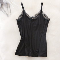 Summer Sexy Lace Undershirt Modale Small Harnesses Sleeveless Short Blouse Vest Lady Outside Wearing Tide Thin