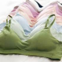 Fan-style triangular cup bra without steel ring to gather anti-shock small bra to collect auxiliary milk ultra-thin and less lady sports underwear