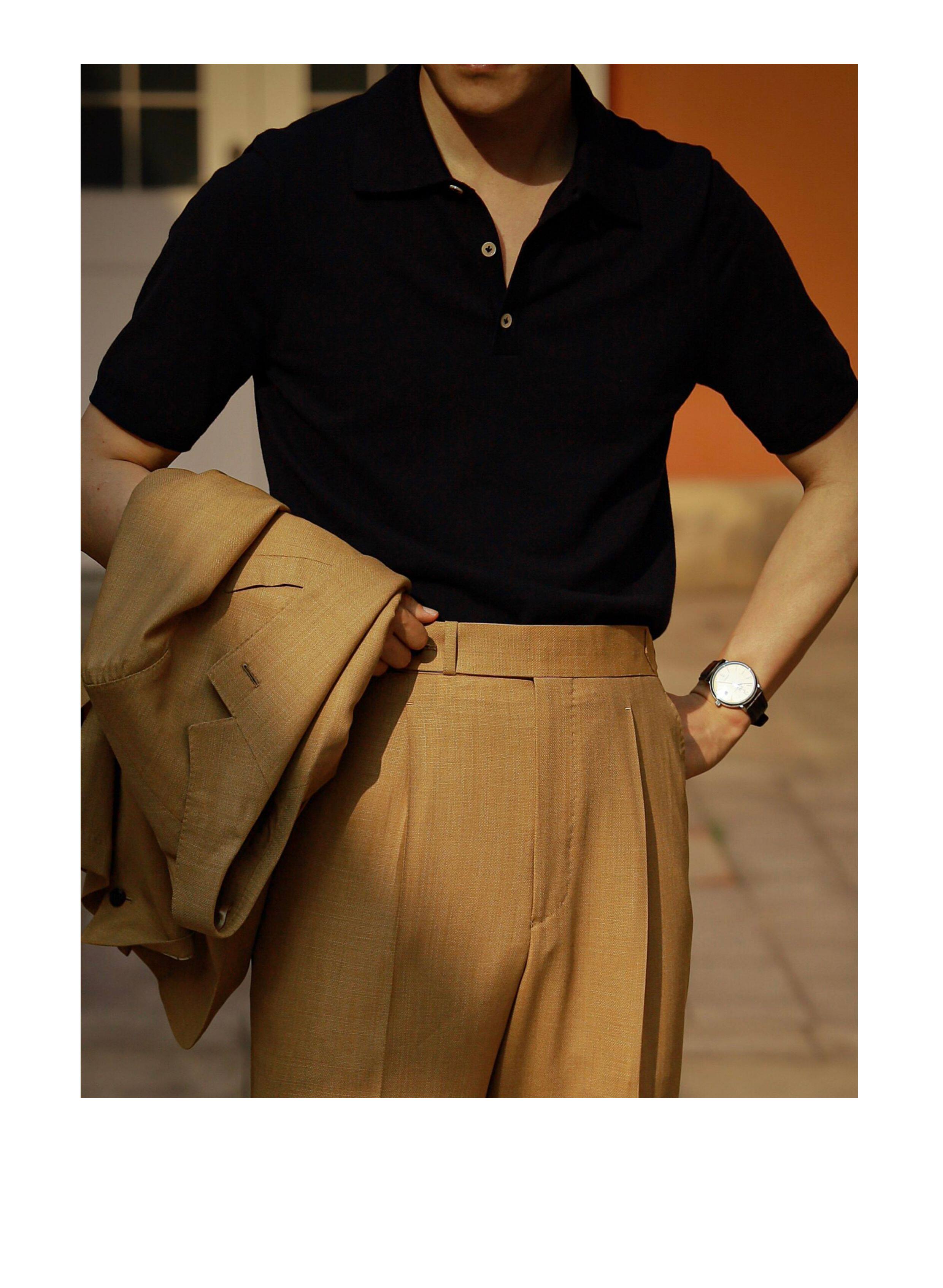 UGENTLE Летняя трикотажная футболка polo, из ворсистого хлопка, короткий рукав 