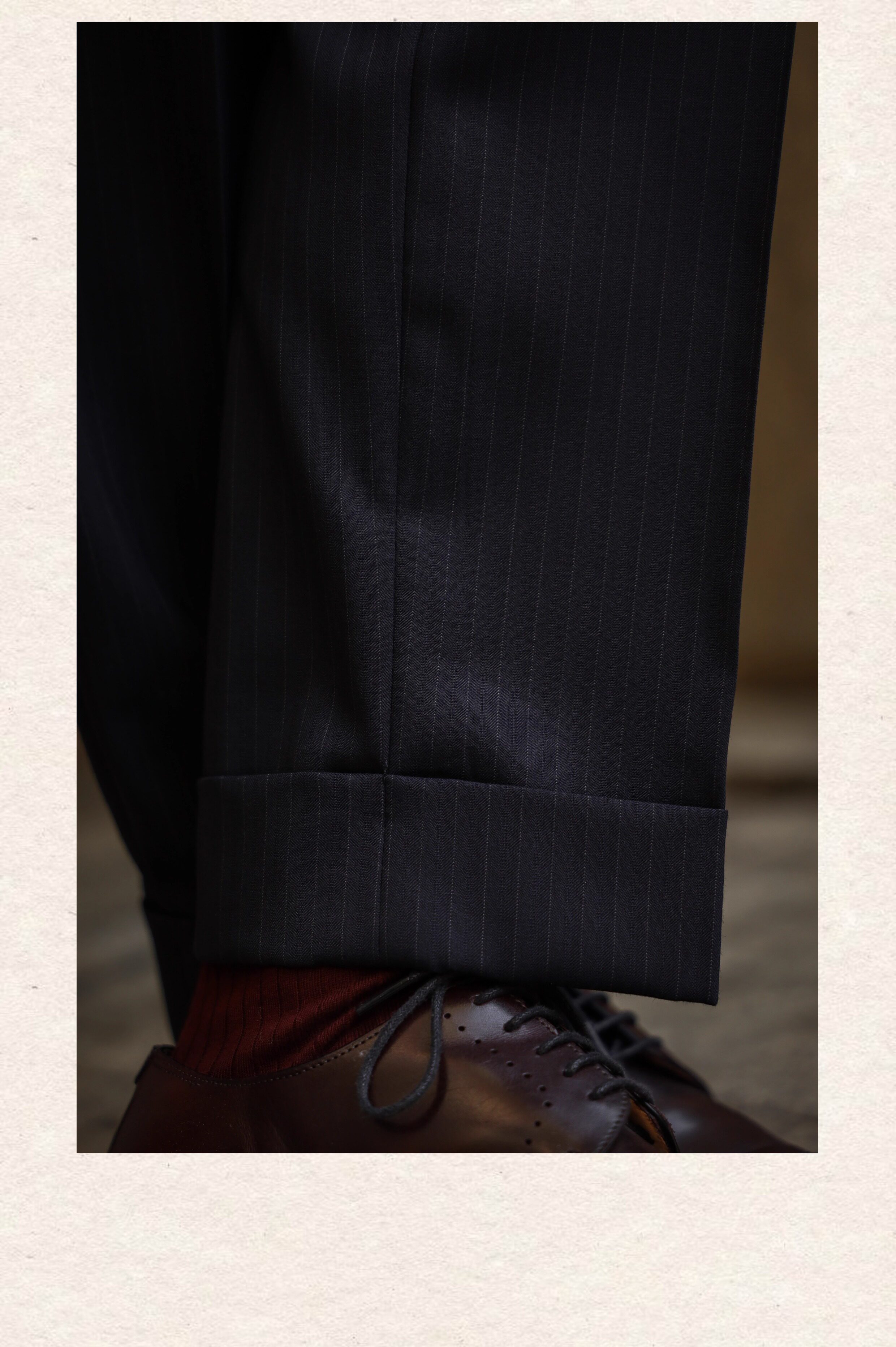 UGENTLE Мужской марка высокая Конечно ремесла midnight blue полоса Науллер спартак Демон пряжка высокая талия мужской брюки 