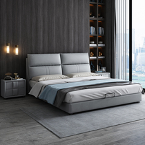 Science and technology cloth bed Master bedroom Tatami bed Modern simple double bed Light luxury fabric bed Multi-function storage wedding bed