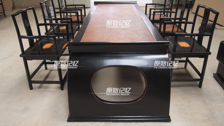 Bộ nhớ gốc Trung Quốc đồ nội thất cổ gỗ rắn trường hợp squat đầu mờ cũ đồ nội thất văn phòng bàn sơn - Bàn / Bàn bàn gỗ uống trà